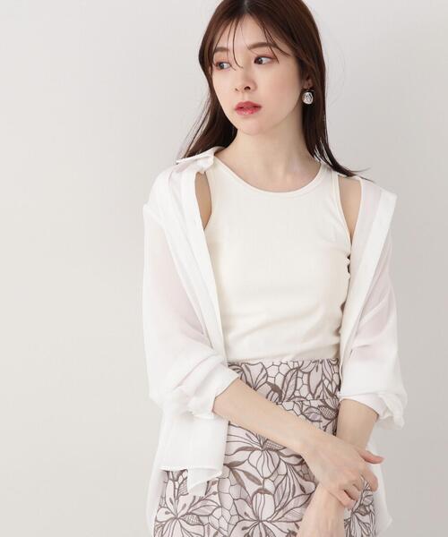 PROPORTION BODY DRESSING（プロポーションボディドレッシング）の「カップ付きアメスリーブ（タンクトップ・レディース・ブラック/グレー/ホワイト・FREE）」の2枚目の写真