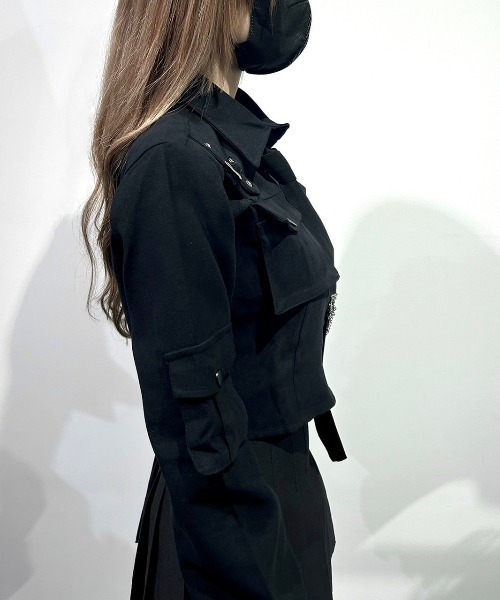 ブラウス シャツ A'GEM/9 × .kom「NOVESSEL/ノベセル」ネクタイ付きクロップドシャツ レディース NOVESSEL ブラウス シャツ A'GEM/9 × .kom「NOVESSEL/ノベセル