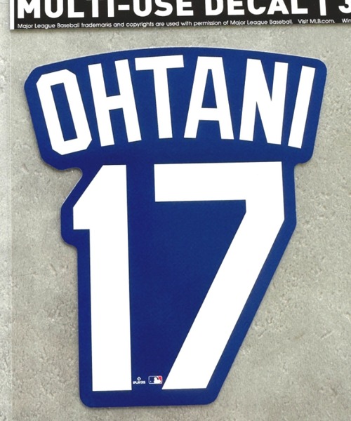MLB（メジャーリーグベースボール）の「【国内未発売】Los Angeles Dodgers Multi Use 3 Fan Pack Shohei Ohtani /大谷翔平 ロサンゼルスドジャース ネーム＆ナンバー ステッカーセット（ステッカー/テープ・メンズ・ブルー・FREE）」の4枚目の写真