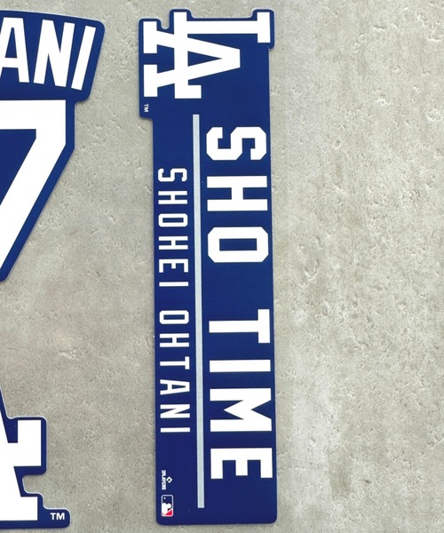 MLB（メジャーリーグベースボール）の「【国内未発売】Los Angeles Dodgers Multi Use 3 Fan Pack Shohei Ohtani /大谷翔平 ロサンゼルスドジャース ネーム＆ナンバー ステッカーセット（ステッカー/テープ・メンズ・ブルー・FREE）」の3枚目の写真