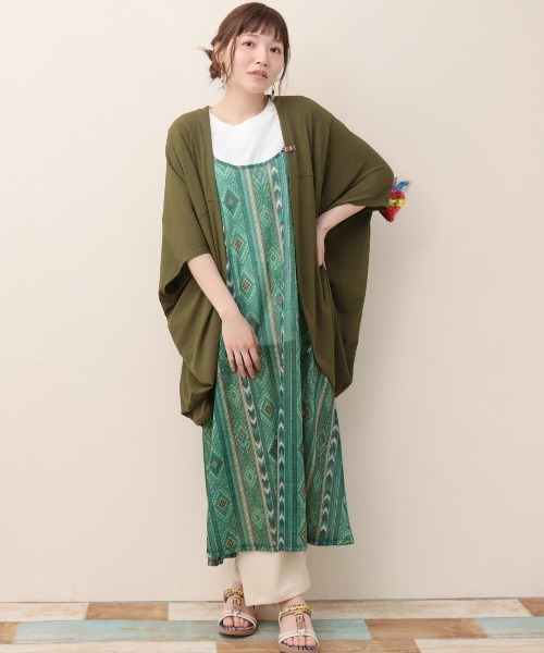 チチカカ(チチカカ)の「エスパンディキカプリントキャミソールワンピース(ワンピース・レディース・グリーン/ブルー/レッド・FREE)」の4枚目の写真