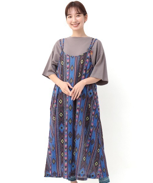 チチカカ(チチカカ)の「エスパンディキカプリントキャミソールワンピース(ワンピース・レディース・グリーン/ブルー/レッド・FREE)」の14枚目の写真