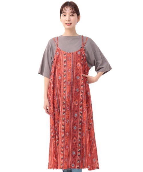 チチカカ(チチカカ)の「エスパンディキカプリントキャミソールワンピース(ワンピース・レディース・グリーン/ブルー/レッド・FREE)」の15枚目の写真