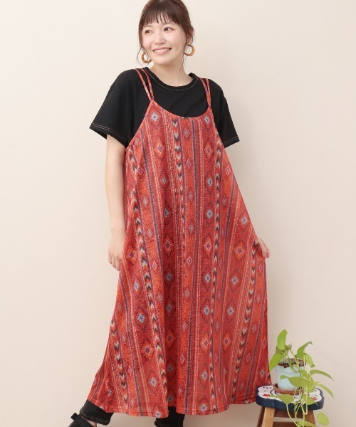 チチカカ(チチカカ)の「エスパンディキカプリントキャミソールワンピース(ワンピース・レディース・グリーン/ブルー/レッド・FREE)」の20枚目の写真