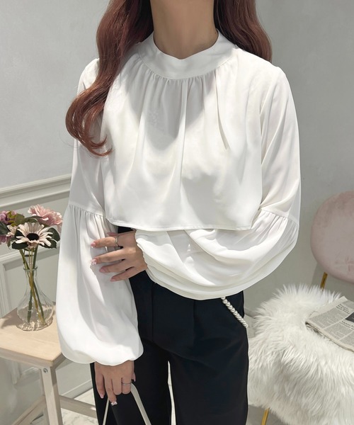 apres jour(アプレジュール)の「パールネックレス付きブラウス【ZOZOTOWN限定アイテム】(シャツ/ブラウス・レディース・ブラック/パープル/オフホワイト/ホワイト系その他・X-LARGE/フリー)」の11枚目の写真