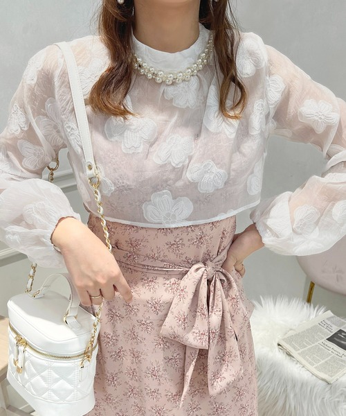 apres jour(アプレジュール)の「パールネックレス付きブラウス【ZOZOTOWN限定アイテム】(シャツ/ブラウス・レディース・ブラック/パープル/オフホワイト/ホワイト系その他・X-LARGE/フリー)」の20枚目の写真