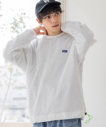 PERSON'S | 【PERSON’S/パーソンズ】メッシュ/ブランドロゴルーズクルーネックロンT(Tシャツ/カットソー)