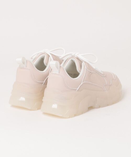 one after another NICE CLAUP（ワンアフターアナザーナイスクラップ）の「ミルキーソールボリュームスニーカー（スニーカー・レディース・ピンク/ホワイト・L/M/S/LL）」の3枚目の写真