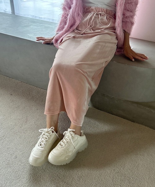 one after another NICE CLAUP（ワンアフターアナザーナイスクラップ）の「ミルキーソールボリュームスニーカー（スニーカー・レディース・ピンク/ホワイト・L/M/S/LL）」の14枚目の写真