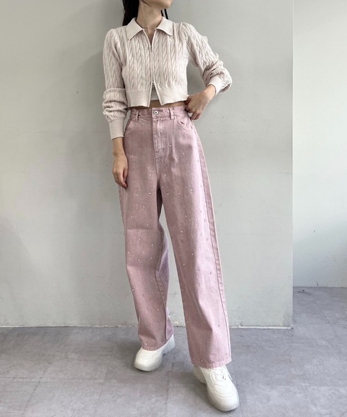 one after another NICE CLAUP（ワンアフターアナザーナイスクラップ）の「ミルキーソールボリュームスニーカー（スニーカー・レディース・ピンク/ホワイト・L/M/S/LL）」の16枚目の写真