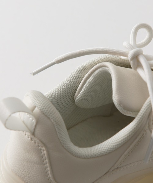 one after another NICE CLAUP（ワンアフターアナザーナイスクラップ）の「ミルキーソールボリュームスニーカー（スニーカー・レディース・ピンク/ホワイト・L/M/S/LL）」の18枚目の写真