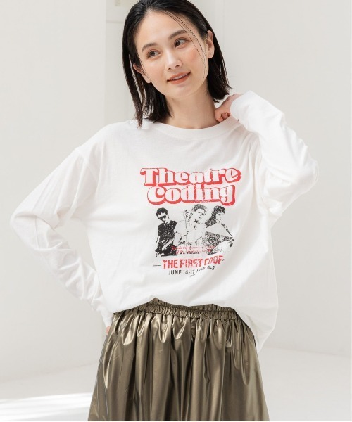 LAKOLE(ラコレ)の「オリジナルバンド長袖T / 112929(Tシャツ/カットソー・レディース・ベージュ/オフホワイト/チャコールグレー・SMALL/MEDIUM)」の2枚目の写真