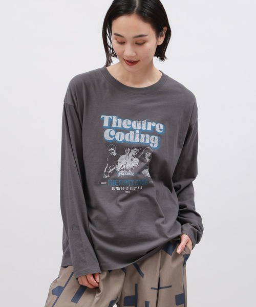LAKOLE(ラコレ)の「オリジナルバンド長袖T / 112929(Tシャツ/カットソー・レディース・ベージュ/オフホワイト/チャコールグレー・SMALL/MEDIUM)」の3枚目の写真