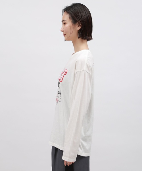 LAKOLE(ラコレ)の「オリジナルバンド長袖T / 112929(Tシャツ/カットソー・レディース・ベージュ/オフホワイト/チャコールグレー・SMALL/MEDIUM)」の4枚目の写真