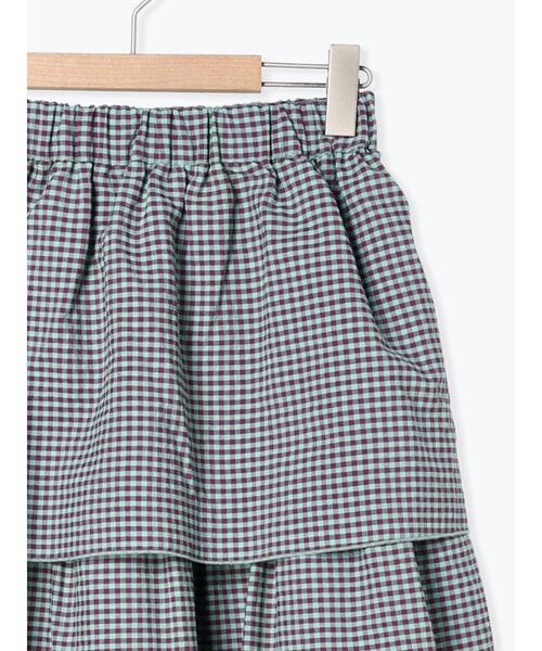 ehka sopo（エヘカソポ）の「ギンガムティアードスカート(セットアップ可)（スカート・レディース・ブラック/オレンジ/ベージュ/グリーン・F）」の19枚目の写真