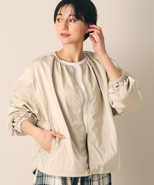 【セール】【軽羽織り】ギャザーブルゾン(S~L)(ブルゾン)|Dessin(デッサン) 【セール】【軽羽織り】ギャザーブルゾン(S~L)(ブルゾン)|Dessin(デッサン)