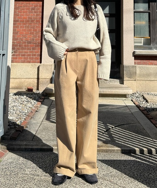 LE MORE（リモア）の「ボートネックラグランニット（ニット/セーター・レディース・アイボリー/ブラック・FREE）」の19枚目の写真