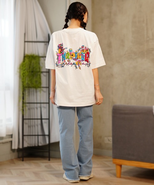 THRASHER（スラッシャー）の「【限定販売】THRASHER/スラッシャー ユニセックス オーバーサイズTシャツ ビックシルエット バックプリント THML-24SPSST01（Tシャツ/カットソー・レディース・ブルー/ブラック/ホワイト・L/M）」の11枚目の写真