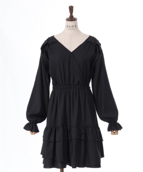 axes femme（アクシーズファム）の「イレヘムフリルチュニック（チュニック・レディース・ブラック/キナリ/ピンク・FREE）」の3枚目の写真