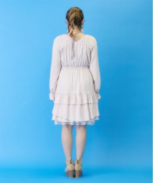 axes femme（アクシーズファム）の「イレヘムフリルチュニック（チュニック・レディース・ブラック/キナリ/ピンク・FREE）」の6枚目の写真