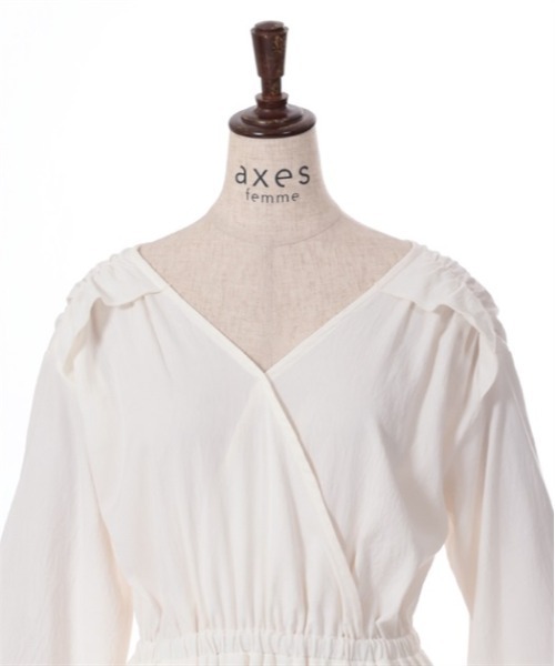 axes femme（アクシーズファム）の「イレヘムフリルチュニック（チュニック・レディース・ブラック/キナリ/ピンク・FREE）」の8枚目の写真