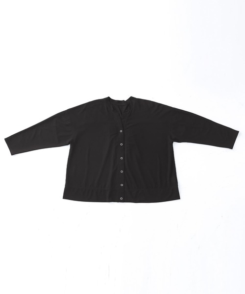 n'OrLABEL（ノアールレーベル）の「『シアーカットソーカーディガン』（カーディガン/ボレロ・レディース・ライトグリーン/ブラック/オフホワイト・FREE）」の6枚目の写真