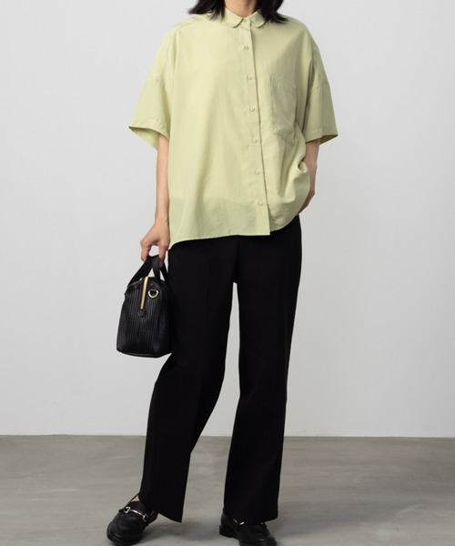 HusHusH（ハッシュアッシュ）の「HusHush ハッシュアッシュ らく美パンストレートパンツ（その他パンツ・レディース・ブラック/イエロー系その他/グレイッシュベージュ・S/M/L）」の4枚目の写真