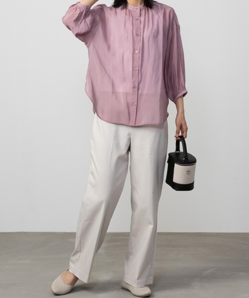 HusHusH（ハッシュアッシュ）の「HusHush ハッシュアッシュ らく美パンストレートパンツ（その他パンツ・レディース・ブラック/イエロー系その他/グレイッシュベージュ・S/M/L）」の10枚目の写真