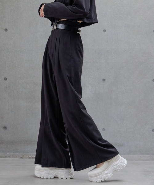 PAGEBOY（ページボーイ）の「タックスラックス（スラックス・レディース・チャコールグレー/グレー/ブラック・MEDIUM/SMALL）」の13枚目の写真