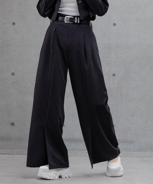 PAGEBOY（ページボーイ）の「タックスラックス（スラックス・レディース・チャコールグレー/グレー/ブラック・MEDIUM/SMALL）」の15枚目の写真