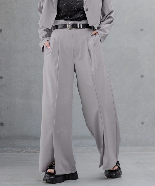 PAGEBOY（ページボーイ）の「タックスラックス（スラックス・レディース・チャコールグレー/グレー/ブラック・MEDIUM/SMALL）」の22枚目の写真