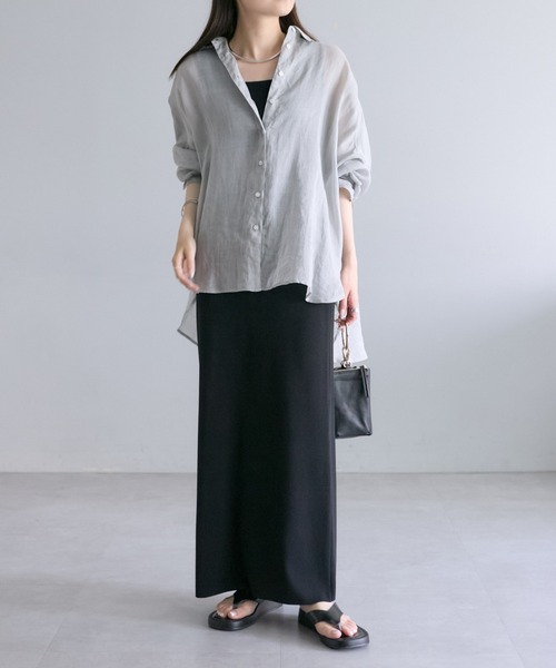 PUAL CE CIN(ピュアルセシン)の「【Du noir】ナロースカート(スカート・レディース・ライトグレー/ブルー/ブラック/ピンク/グリーン/ブラウン/オレンジ・FREE)」の18枚目の写真