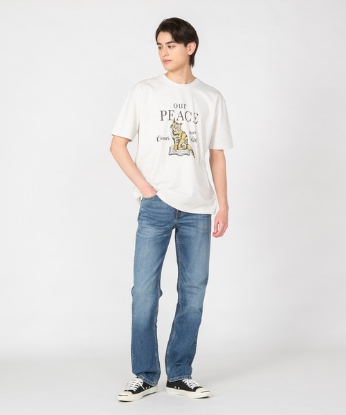 UNIIT（ユニット）の「汗染みの目立たないTシャツ ZEROSTAIN　ゼロステイン 犬猫 アニマルプリントTシャツ 防汚 UVカット 撥水（Tシャツ/カットソー・メンズ・オフホワイト/ブルー/ミント/ホワイト・SMALL/LARGE/MEDIUM/X-LARGE）」の9枚目の写真