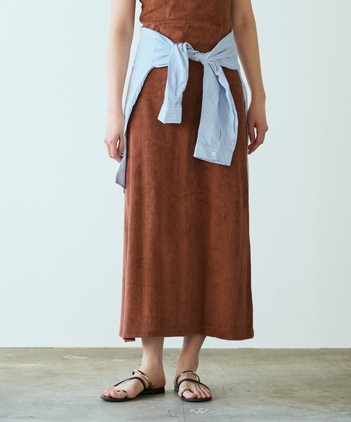 MILLER(ミラー)の「▲R.P.miller/ミラー Prib AS tankOP カップ付き パイル パネルリブ バックスリット アメスリワンピ(ワンピース・レディース・ネイビー/キャメル・FREE)」の11枚目の写真
