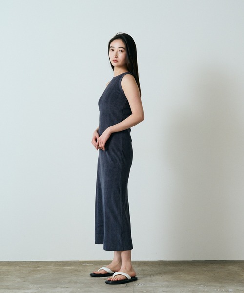 MILLER(ミラー)の「▲R.P.miller/ミラー Prib AS tankOP カップ付き パイル パネルリブ バックスリット アメスリワンピ(ワンピース・レディース・ネイビー/キャメル・FREE)」の20枚目の写真