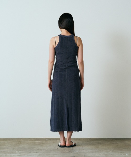 MILLER(ミラー)の「▲R.P.miller/ミラー Prib AS tankOP カップ付き パイル パネルリブ バックスリット アメスリワンピ(ワンピース・レディース・ネイビー/キャメル・FREE)」の8枚目の写真