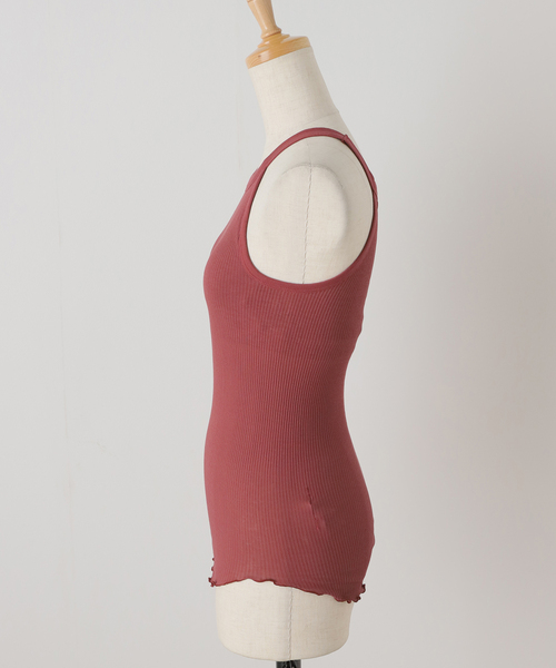 HAKUJI（ハクジ）の「【HAKUJI/ハクジ】Twist cotton bra TT：タンクトップ（その他アンダーウェア/インナー・レディース・ブラック/アイボリー/オレンジ・FREE）」の4枚目の写真