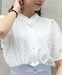 F i.n.t | 袖口プチリボンジャガードブラウス(シャツ/ブラウス)