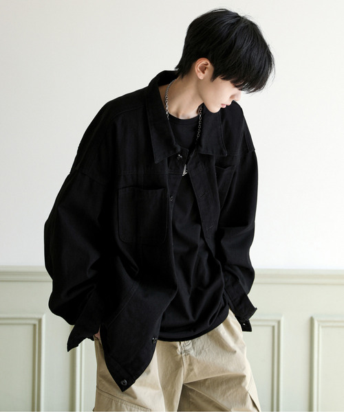 neos（ネオス）の「【neos】ルーズシルエット ビンテージウォッシュ バックフォト プリント デニム ジャケット（デニムジャケット・メンズ・ネイビー/ブラック/サックスブルー・MEDIUM/LARGE/X-LARGE）」の17枚目の写真