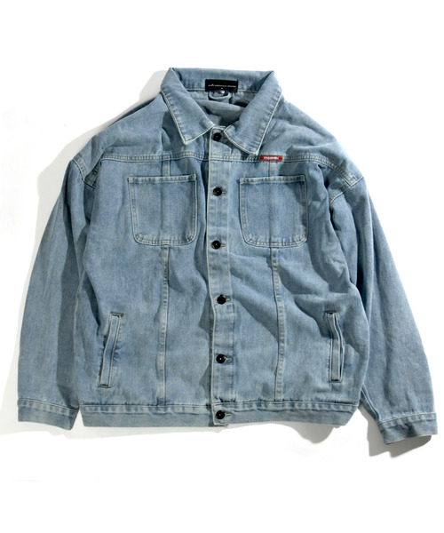 neos（ネオス）の「【neos】ルーズシルエット ビンテージウォッシュ バックフォト プリント デニム ジャケット（デニムジャケット・メンズ・ネイビー/ブラック/サックスブルー・MEDIUM/LARGE/X-LARGE）」の7枚目の写真
