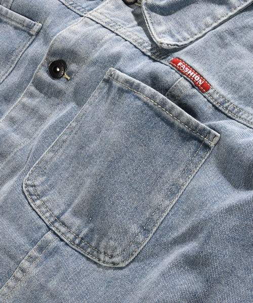 neos（ネオス）の「【neos】ルーズシルエット ビンテージウォッシュ バックフォト プリント デニム ジャケット（デニムジャケット・メンズ・ネイビー/ブラック/サックスブルー・MEDIUM/LARGE/X-LARGE）」の10枚目の写真