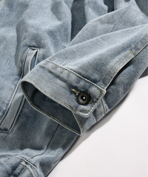 neos（ネオス）の「【neos】ルーズシルエット ビンテージウォッシュ バックフォト プリント デニム ジャケット（デニムジャケット・メンズ・ネイビー/ブラック/サックスブルー・MEDIUM/LARGE/X-LARGE）」の13枚目の写真