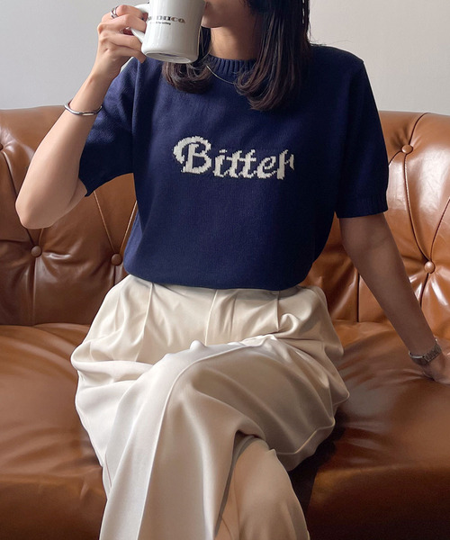 Chillfar（チルファー）の「ジャガードロゴサマーニット（ニット/セーター・レディース・アイボリー/ネイビー系/グレー系・FREE）」の15枚目の写真