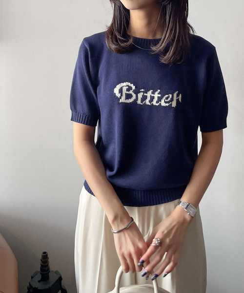 Chillfar（チルファー）の「ジャガードロゴサマーニット（ニット/セーター・レディース・アイボリー/ネイビー系/グレー系・FREE）」の18枚目の写真