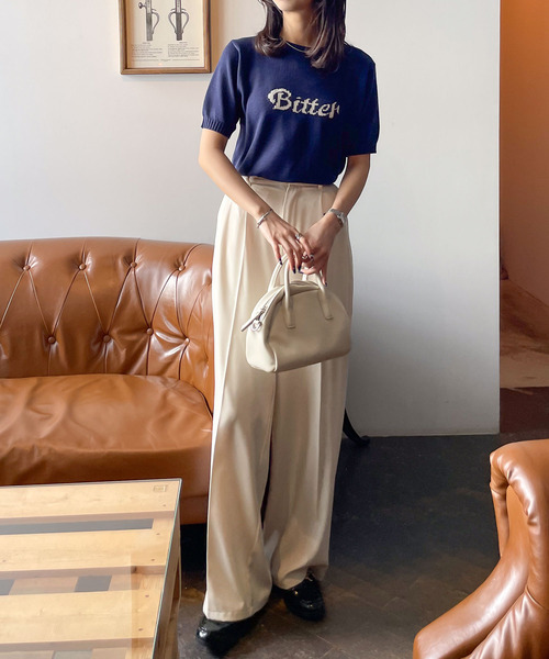 Chillfar（チルファー）の「ジャガードロゴサマーニット（ニット/セーター・レディース・アイボリー/ネイビー系/グレー系・FREE）」の20枚目の写真