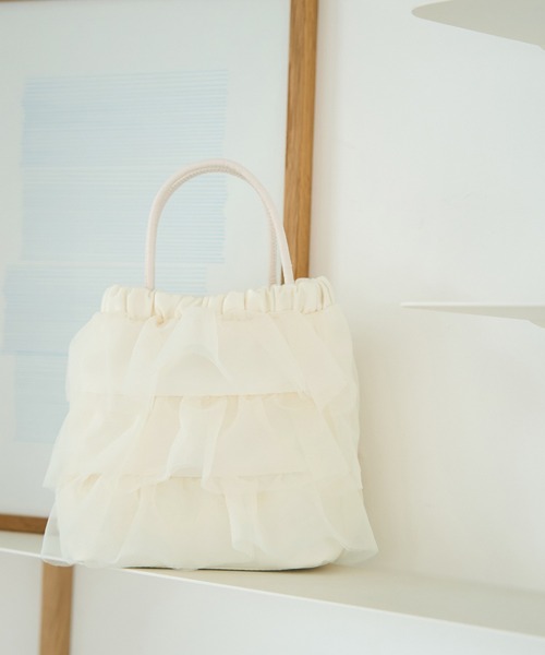 ROPE' PICNIC（ロペピクニック）の「シアーフリルミニショルダーバッグ（ショルダーバッグ・レディース・ブラック/キナリ/グリーン系その他・FREE）」の2枚目の写真