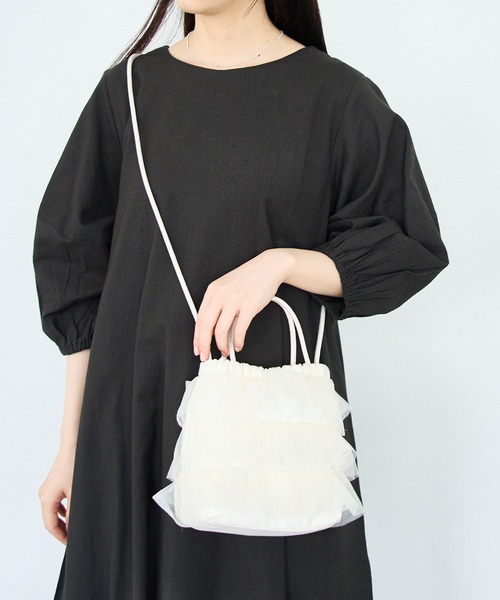 ROPE' PICNIC（ロペピクニック）の「シアーフリルミニショルダーバッグ（ショルダーバッグ・レディース・ブラック/キナリ/グリーン系その他・FREE）」の19枚目の写真