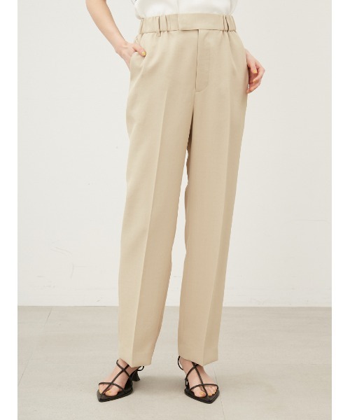 Mila Owen（ミラオーウェン）の「ウエストゴムセンタープレスセミワイドパンツ（その他パンツ・レディース・イエロー/アイボリー/ブラック・1/0）」の4枚目の写真