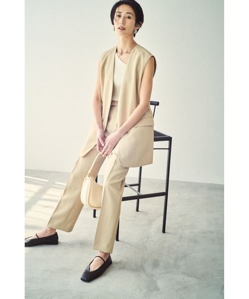 Mila Owen（ミラオーウェン）の「ウエストゴムセンタープレスセミワイドパンツ（その他パンツ・レディース・イエロー/アイボリー/ブラック・1/0）」の17枚目の写真