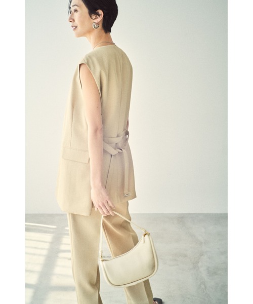 Mila Owen（ミラオーウェン）の「ウエストゴムセンタープレスセミワイドパンツ（その他パンツ・レディース・イエロー/アイボリー/ブラック・1/0）」の18枚目の写真